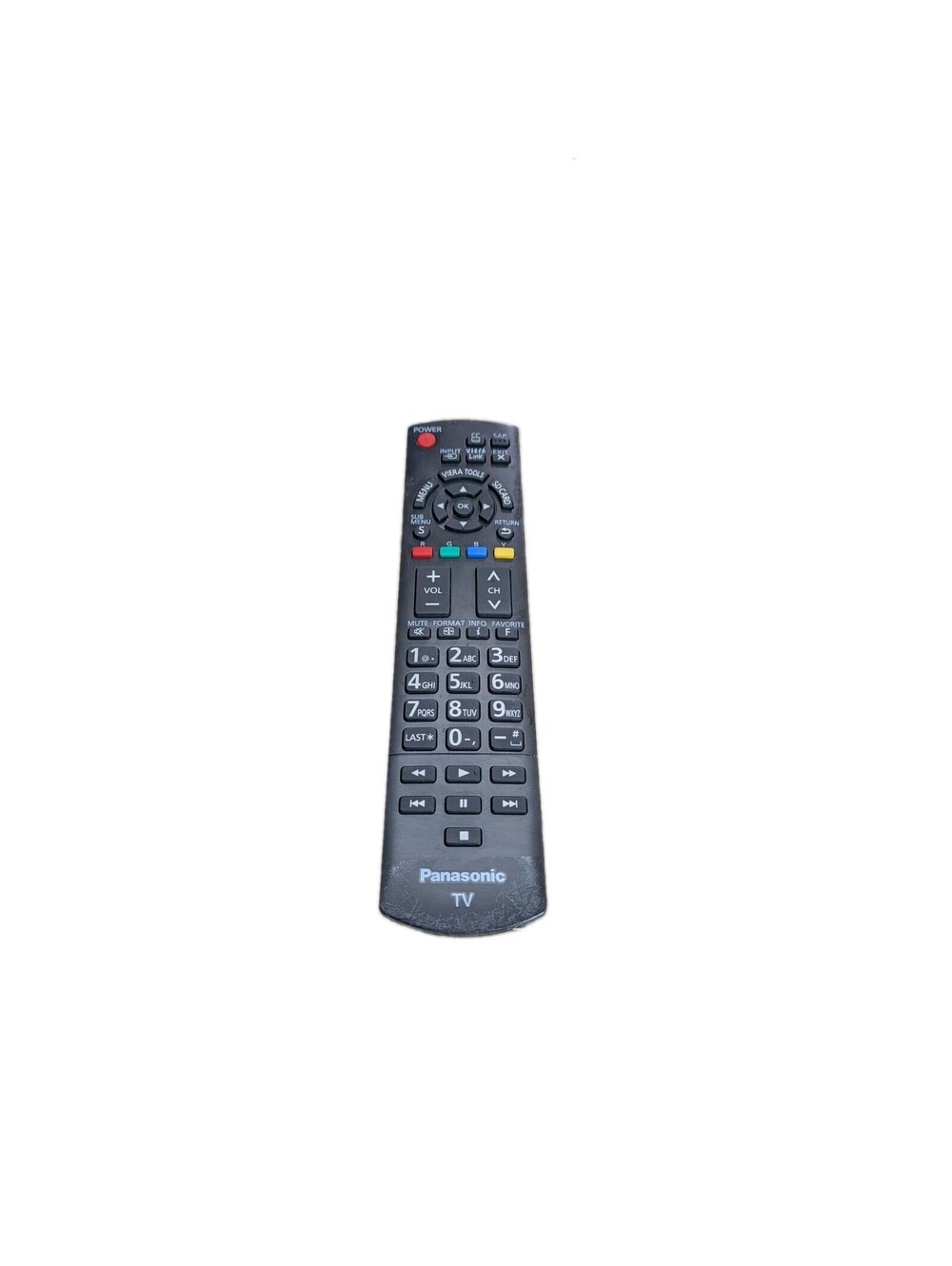 Panasonic TV remote control N2QAYB/000570 Tested Good